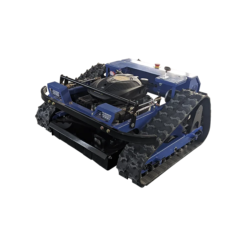 Самоходная газонокосилка на гусеничном ходу с дистанционным управлением