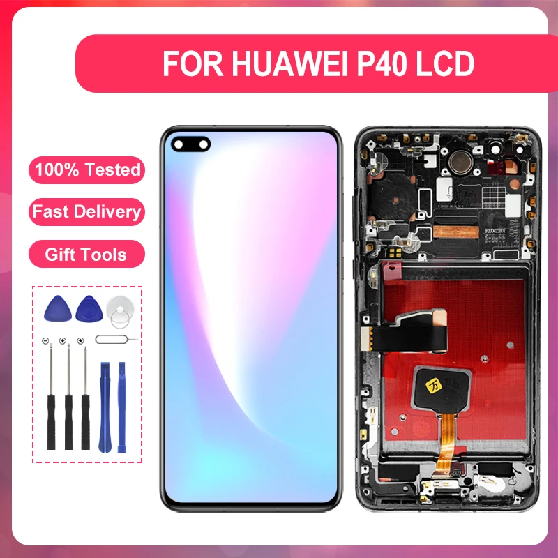 

ЖК-дисплей для Huawei P40 диагональю 6,1 дюйма с сенсорной панелью, 1 шт.