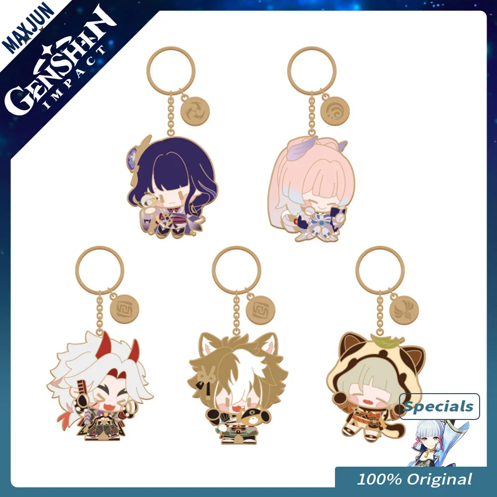 

[Genshin Official] Genshin Impact Original 6cmQ Version Mini Kawaii Character Series Metal Pendant Keychain Birthday Gift