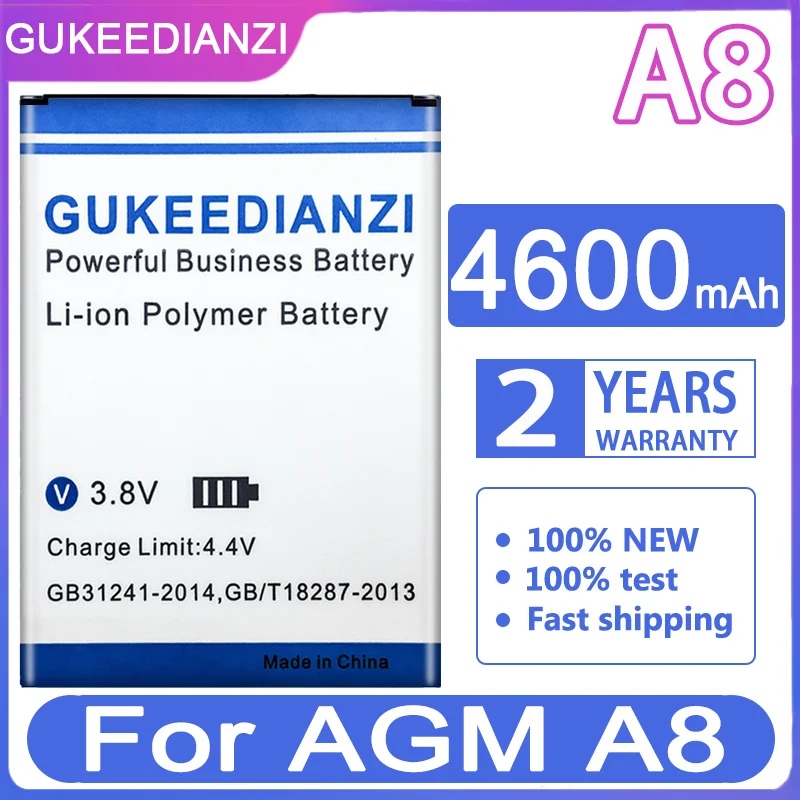 Аккумулятор GUKEEDIANZI для AGM M2 M5/A8 A9 A10/X2 SE X1 H1 X3/M 2 5/A 8 9 10/X 1 3 H Высококачественная