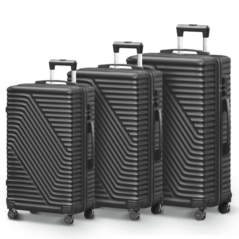 

Vebreda 3 Pcs Suitcase Luggage Set with TSA Lock, 20/24/28 inch, Black