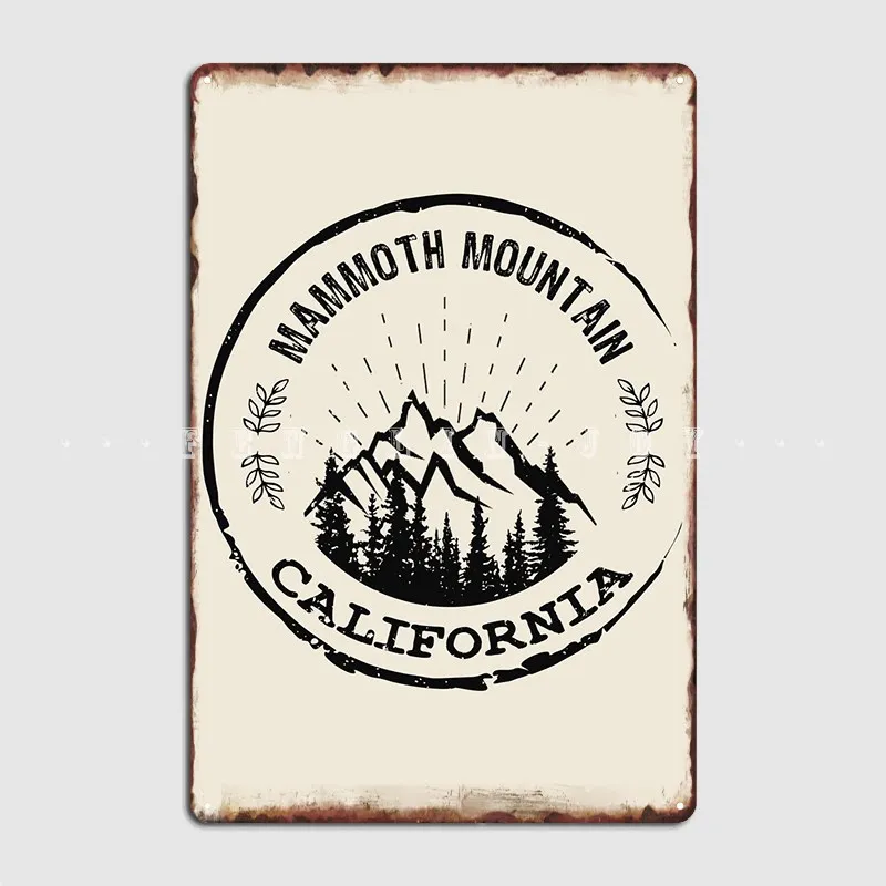 

Металлический плакат с надписью «Мамонт-гора Ca», Настенный декор, кинотеатр на заказ, кухня, жестяной плакат