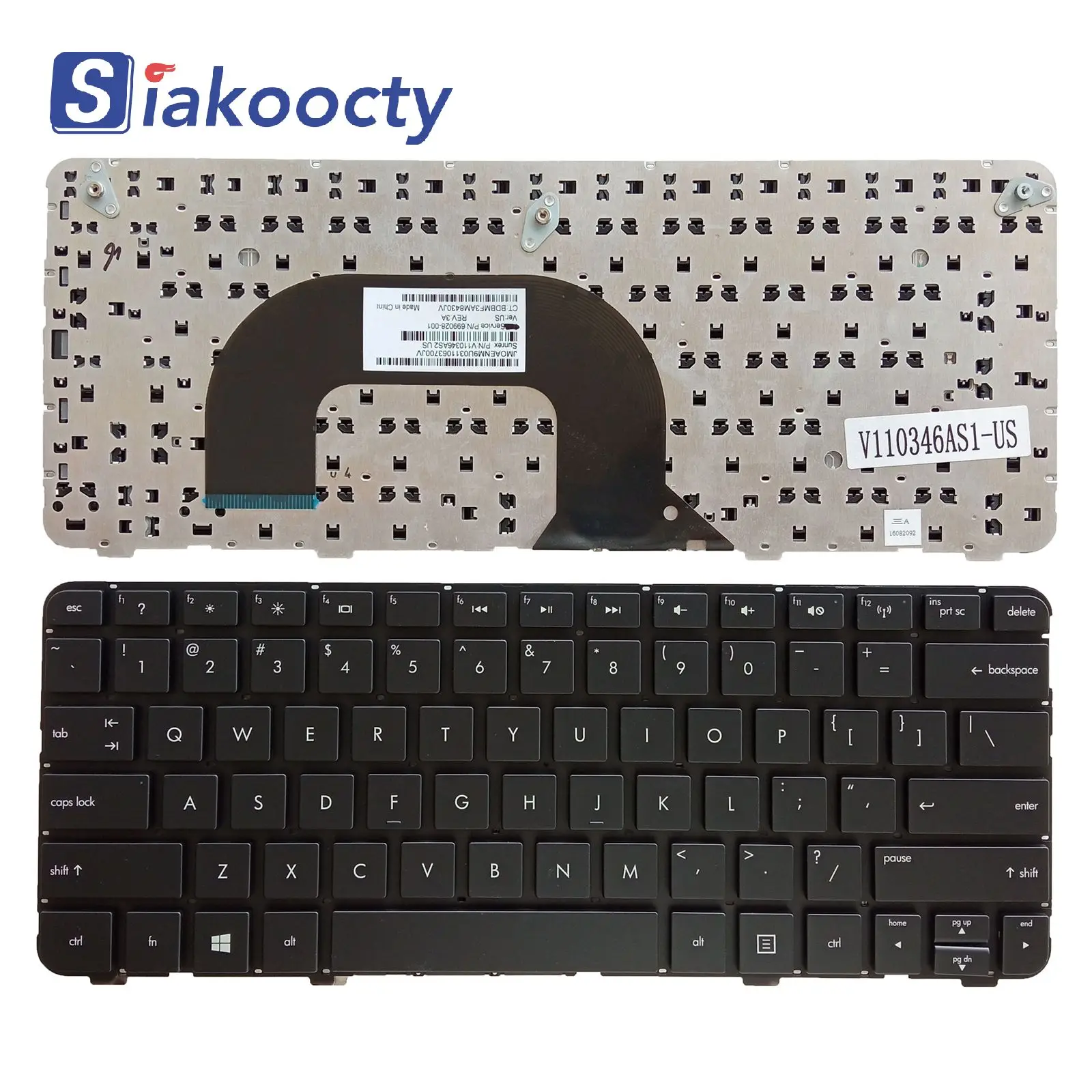 

For HP Pavilion DM1-3000 DM1Z-3000 DM1-3100 DM1-3105M US Keyboard black Without Frame