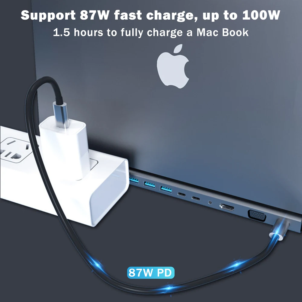 USB C HUB Dock Station HUB USB 3.0 Type C To HDMI-compatible USB Splitter Adapter for Macbook Pro Air Laptop PC Accessories