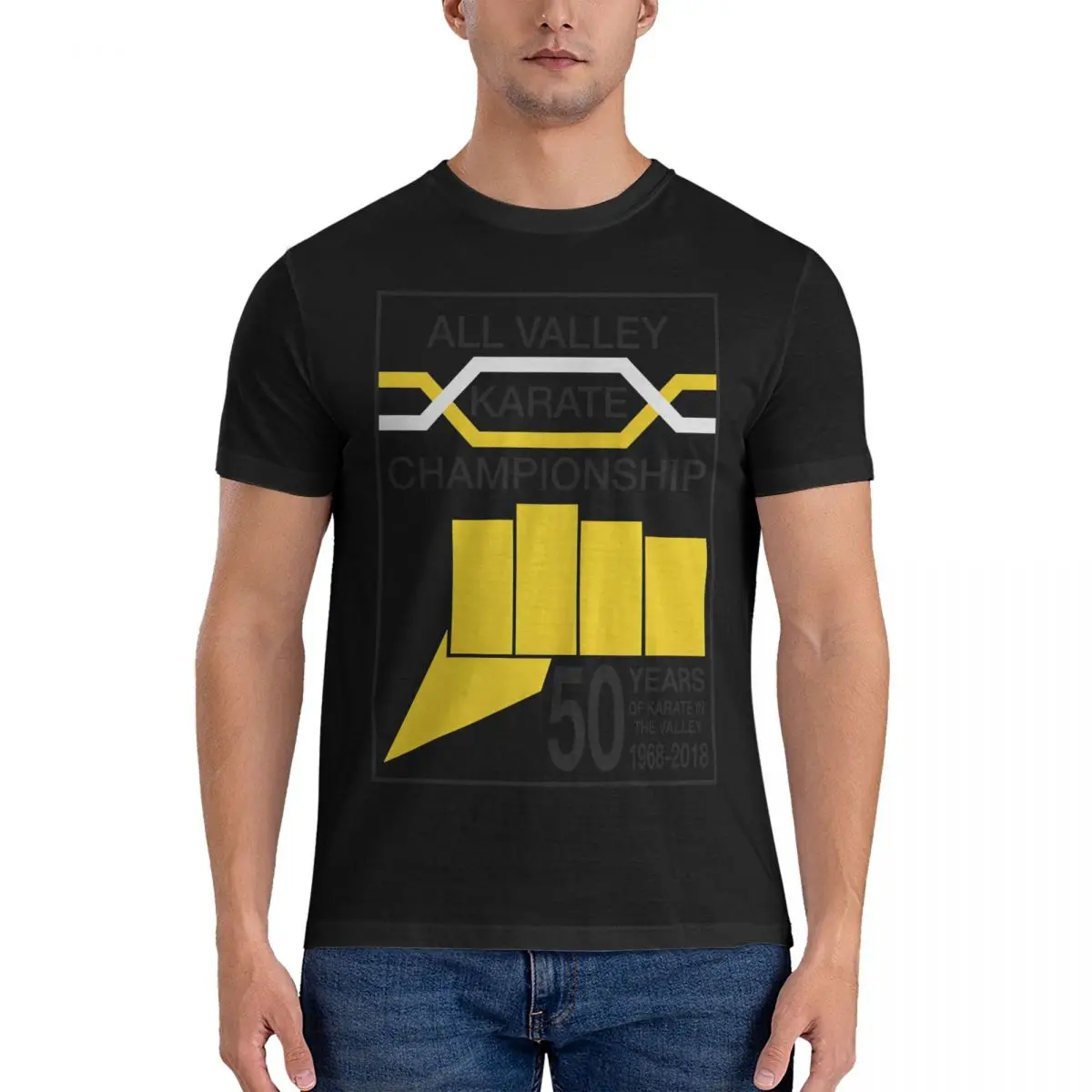 Новинка футболки для турнира мужчин из чистого хлопка с круглым вырезом коротким