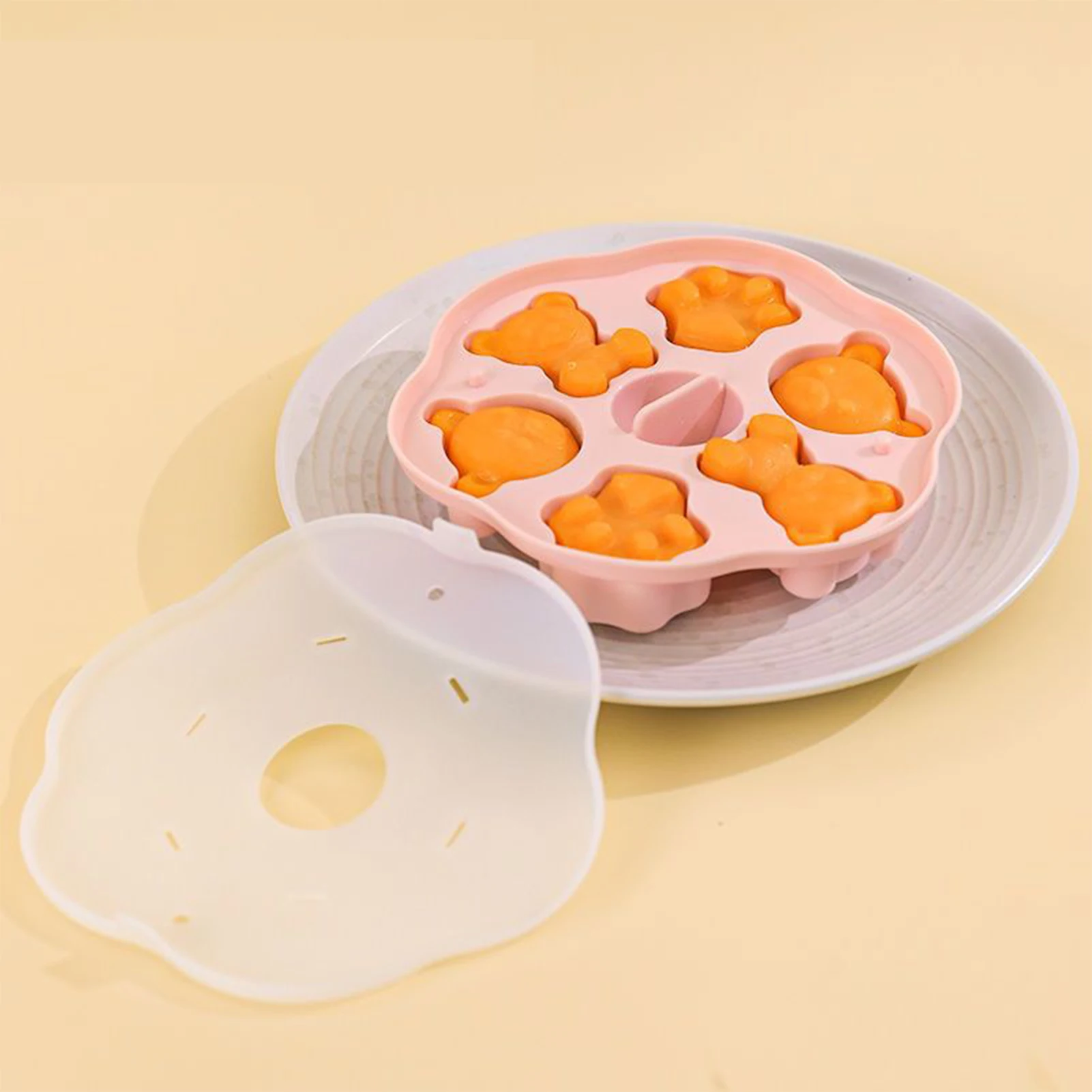 

Household Cute Bear Cake Template Durable Dessert Making Stencils For Fruit Pies