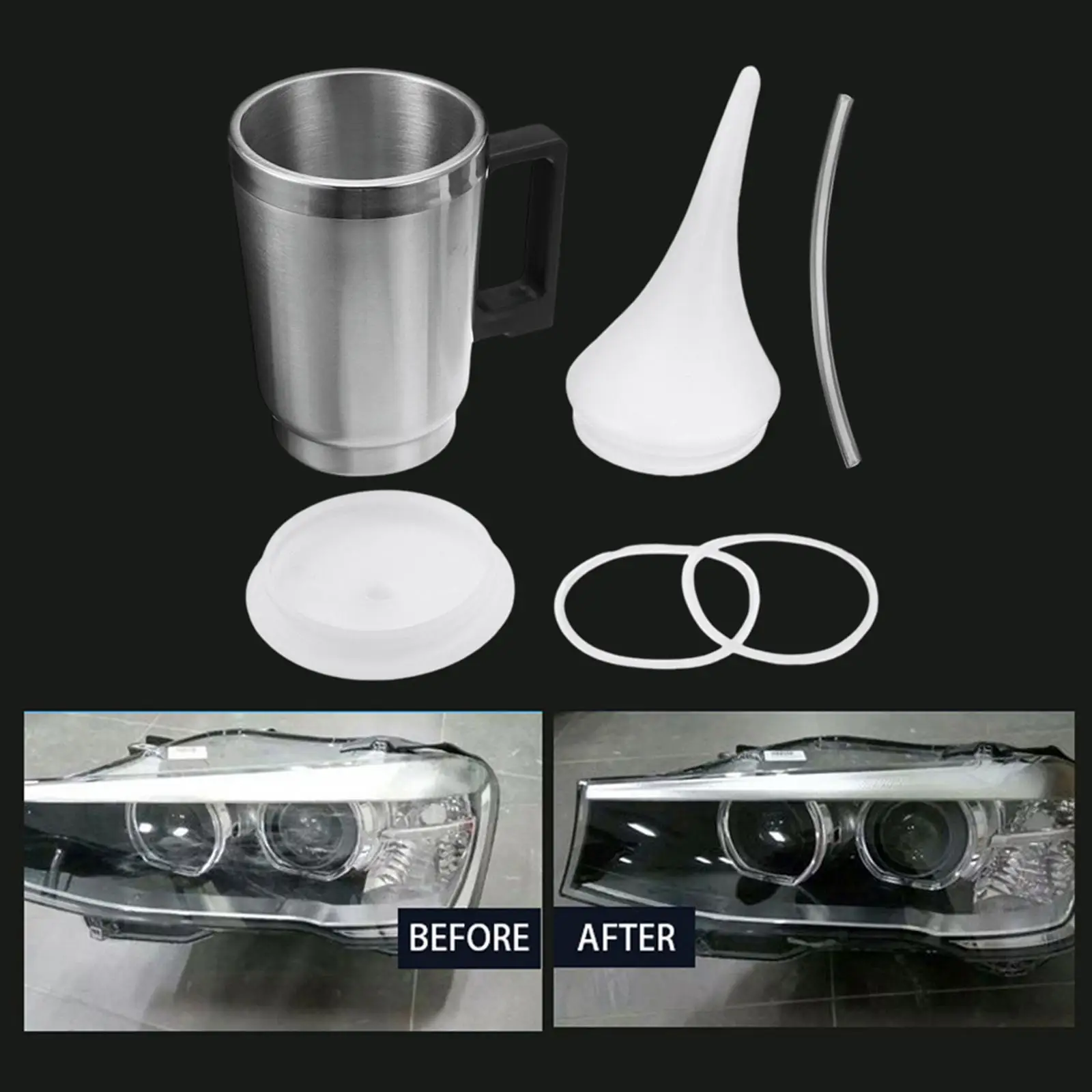 Автомобильная фара прочная нержавеющая сталь + пластиковый комплект для
