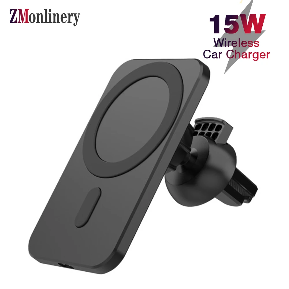 Магнитное беспроводное автомобильное зарядное устройство ZMonlinery 15 Вт для iPhone 12 13