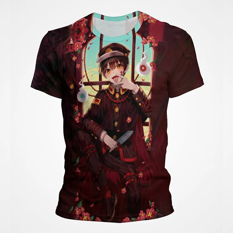 

3D Print Toilet Bound Cartoon Anime Fashion Short Sleeve Kawaii Casual Streetwear Men Women Children Clothes Harajuku Tops