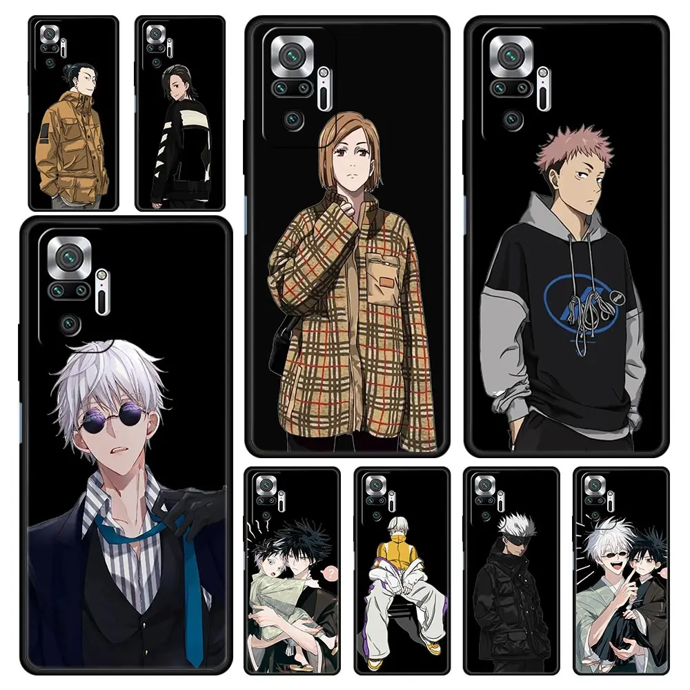 

Fashion Jujutsu Kaisen Cool Phone Case For Xiaomi Redmi Note 11 10 Pro 9S 9 8 7 9T 8T 9C 9A 8A 11T 5G 10S K50 K40 Gaming Cover