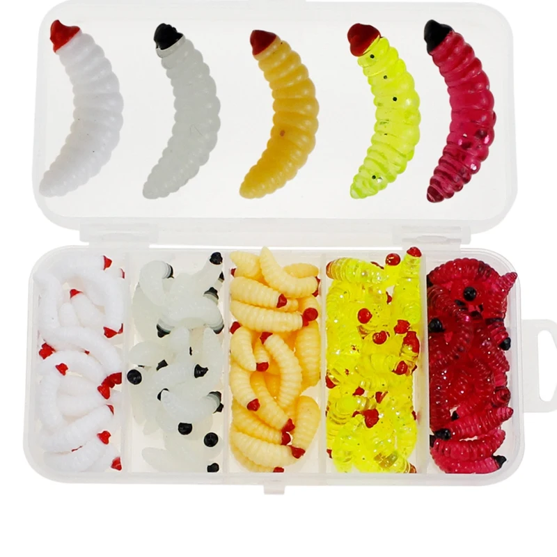

125 шт./кор. Реалистичная Мягкая наживка для рыбалки в виде червя, креветки, насекомых, набор для рыбалки на открытом воздухе