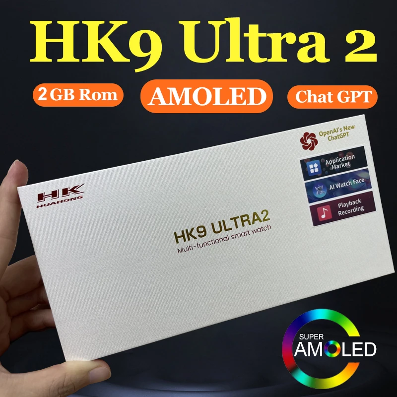 

Смарт-часы HK9 Ultra 2 AMOLED, 2 Гб, 2023 дюйма