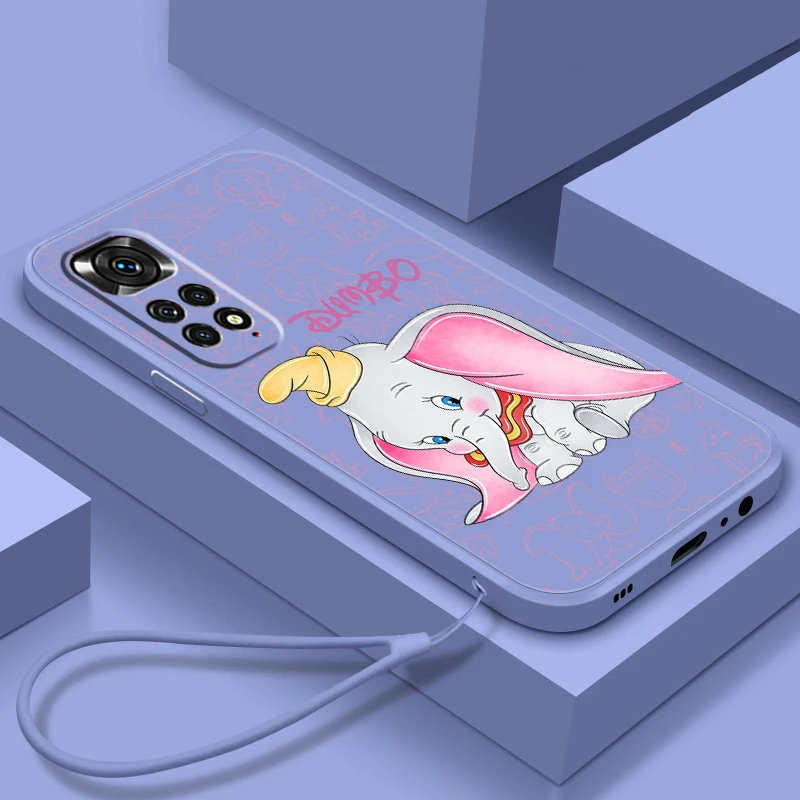 

Disney Dumbo Cool Phone Case For Xiaomi Redmi Note 12 11T 11S 11E 10S 10T 10 9T Pro Plus Liquid Rope Funda Cover