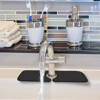 2 pcs faucet wraparound splash catcher absorbent mat dish drying pads for kitchen bathroom rv faucet counter sink water prevent