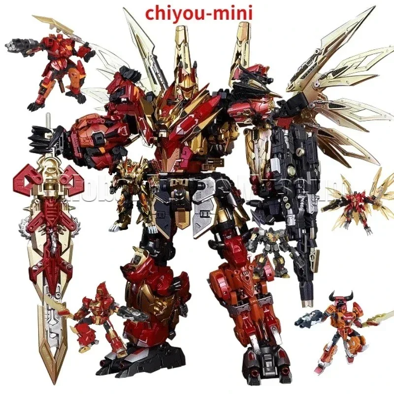 Фото В наличии Cang-toys Chiyou Mini CY-MINI Predaking Combo 6 в 1, маленькая фигурка-робот Chiyou, коллекционный подарок. №3