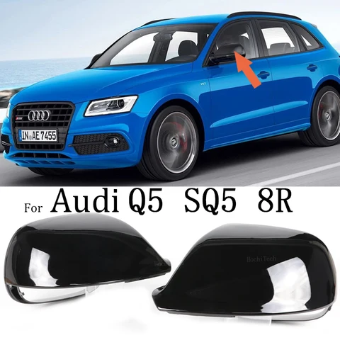 Для Audi Q5 8R Q7 4L SQ5 хромированные боковые зеркальные крышки 2009 2010 2011 2012 2013 2015 2014 Стиль узора из углеродного волокна