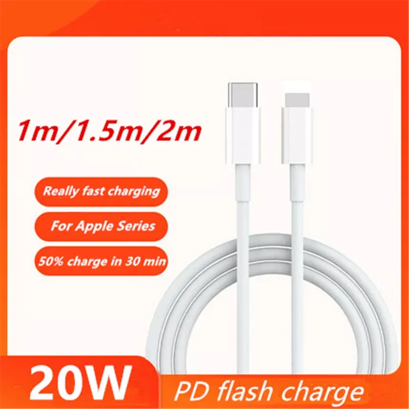 

20W Fast Charging Data Sync Cord PD USB C Cable For iOS Charger For iPhone 11 12 Pro Max mini Mobile Phone Cables Data Line Wire
