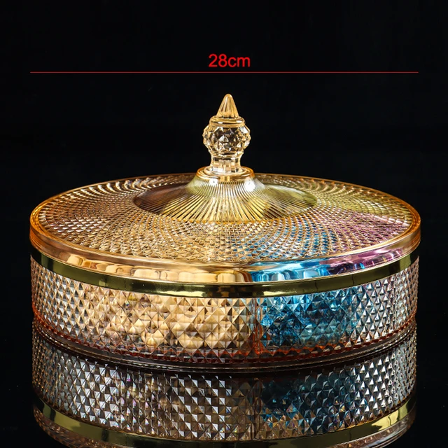 Европейский цветной ящик для хранения конфет с крышкой блюдо фруктовых закусок