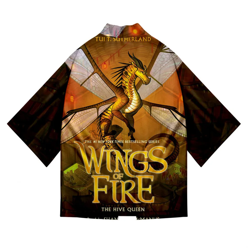 

Wings of Fire Japanese Kimono Haori Yukata Cosplay Women/Men Fashion Summer Short Sleeve Kimono Shirts Streetwear