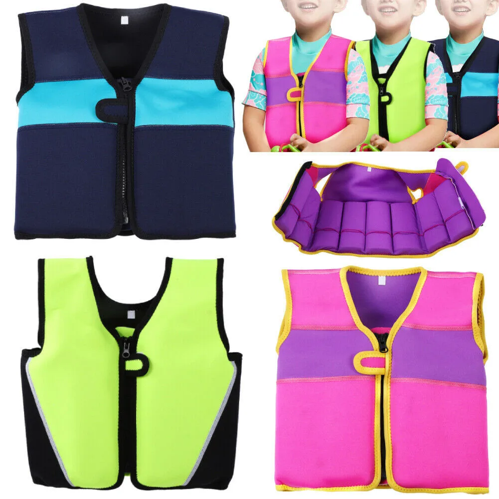

1-6 Years Old Kids Swim Aid Life Vest Child Watersports Swimming Vest Flotation Device for Baby Girls Boys Floating Vest