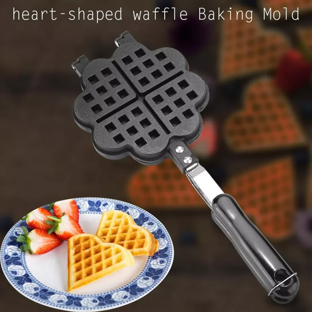 

Home Waffle Maker Bakery Non-stick Heart Shape Design Waffle Mold Pan Mould Tray Baking Cooking Tool