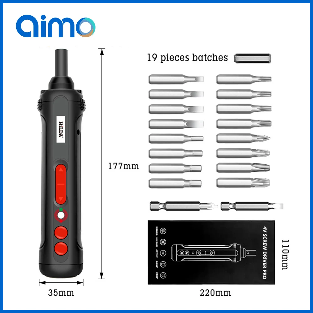 

Precision Electric Screwdriver 19 Pcs S2 Alloy Steel Bit Screwdrivers Type-C Fast Charging Screwdriver Set Repair Power Tools
