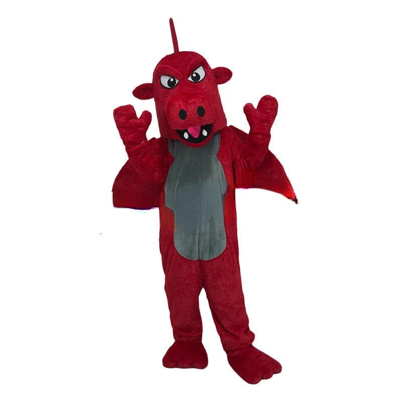 

Red Dinosaur Custom Mascot Event Creative Costumes Performance Costume Headgear Walking Puppet Animal Costume