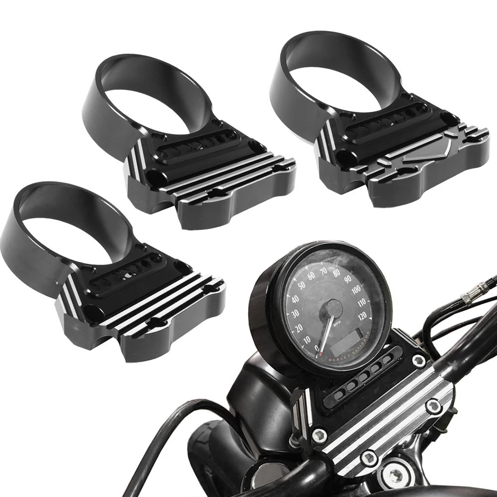 Motorcycle Black CNC Aluminum Instrument Bracket For Harley Sportster XL 883 Iron 1200 Custom XL1200C 48 72