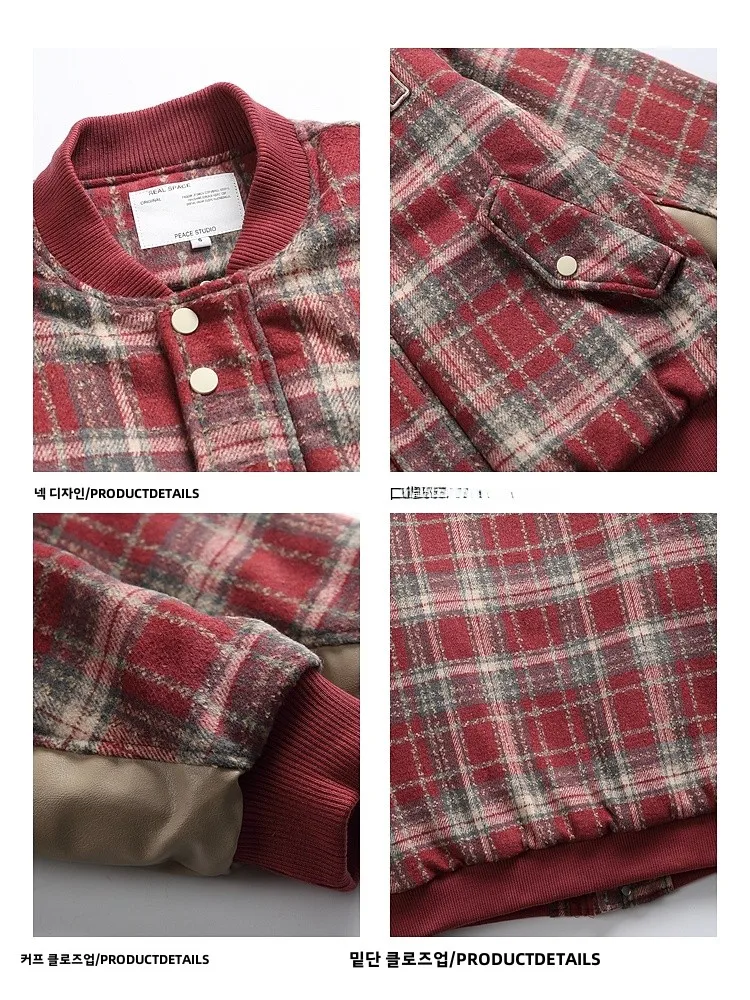 Wukong Goods Зимняя модная брендовая клетчатая лоскутная стеганая одежда с хлопковой