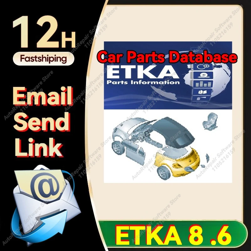

Etka 8.6 для A-udi для V-W, программное обеспечение для ремонта автомобилей, групповой каталог электронных запчастей, ETKA 8,6