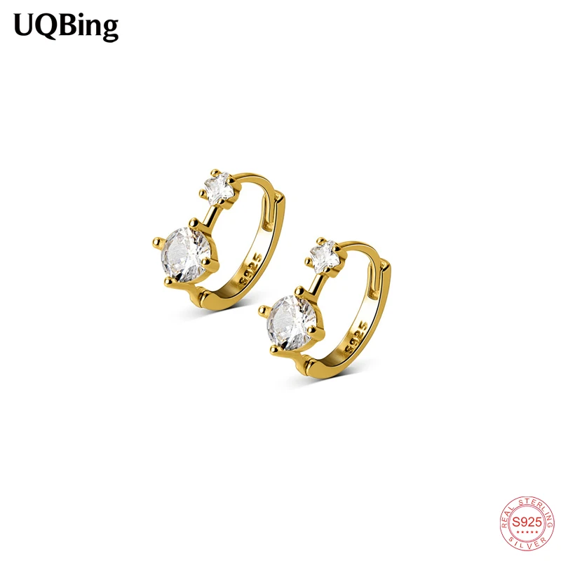 

925 Sterling Silver Irregular Cubic Zircon Wedding Clip Earrings For Woman Fashion Party Gift Jewelry