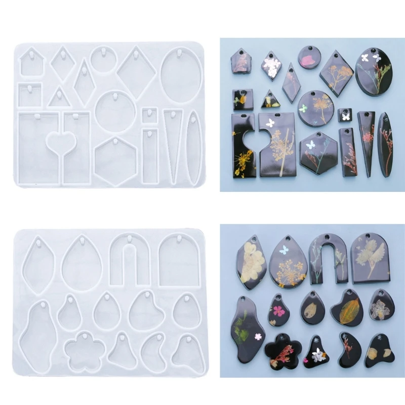 

Multi-Shapes Keychain Moulds with Holes Perfect Gift for DIY Hand-Making Lover