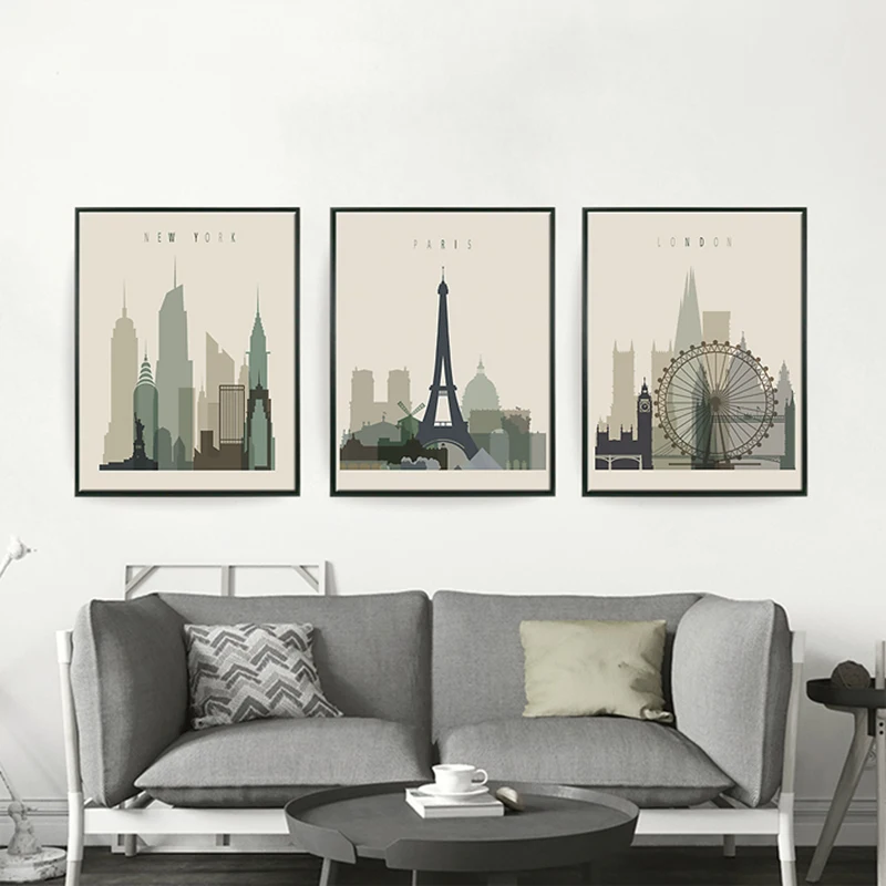 

Architecture Landscape Minimalist Posters Wall Art Canvas Painting Nordic Poster Prints Pictures Study Bedroom Living Room Decor