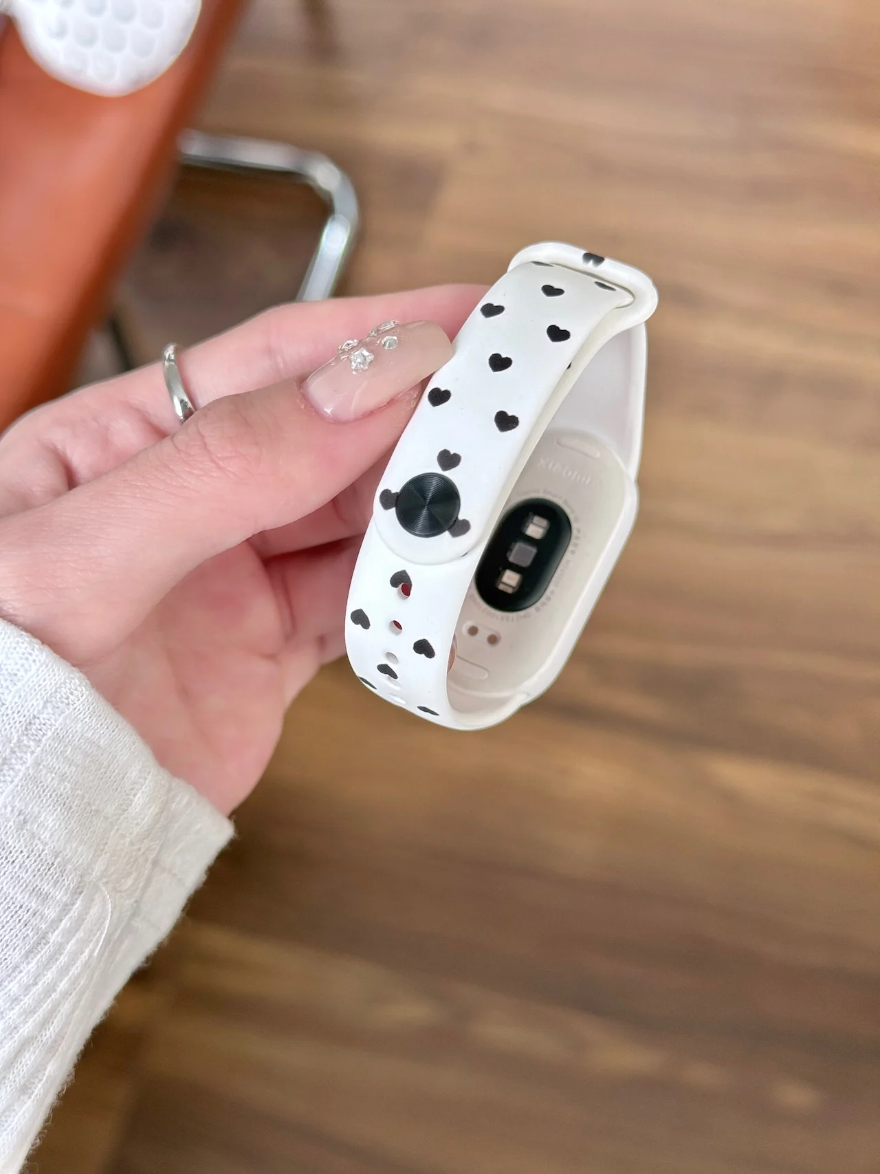 Фото Силиконовый ремешок Pastel Mini Heart для Xiaomi Band 8, 9, 10, Macaron Tiny Heart, приятный для кожи спортивный аксессуар для девочек-подростков №5
