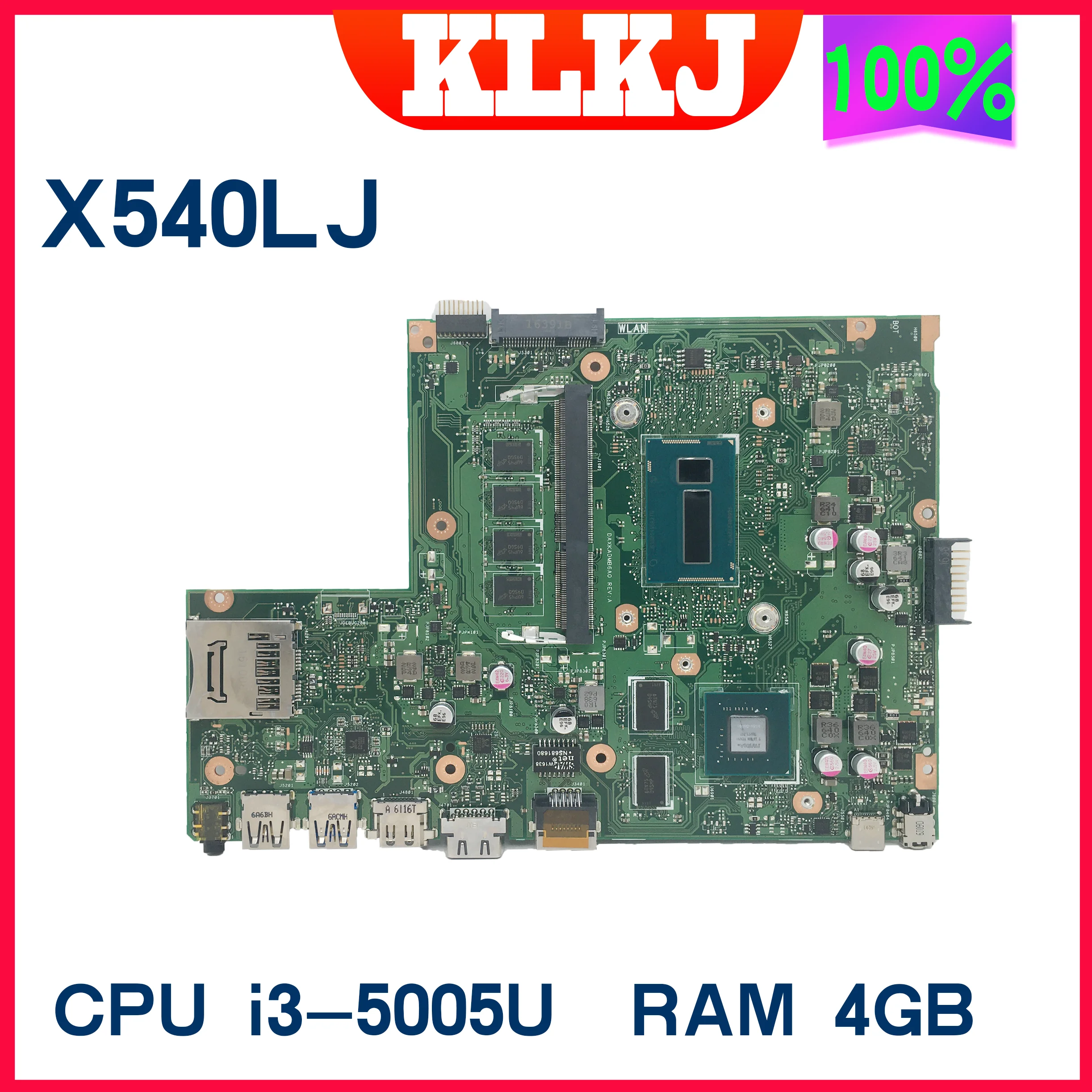 

X540LJ Mainboard For ASUS X540L F540LA X540LA X540 Laptop Motherboard W/4G I3-5005U I5-5200U I7-5500U I3-4005U I5-4200U I7-4500U