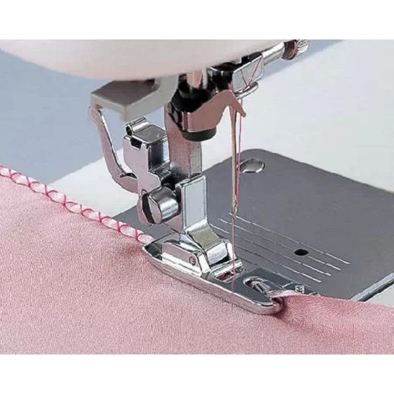 

Overlock Overedge Overcasting Sewing Machine Presser Rolled Hem Foot Tool For Low Shank Snap-On Singer, Brother yj222-2