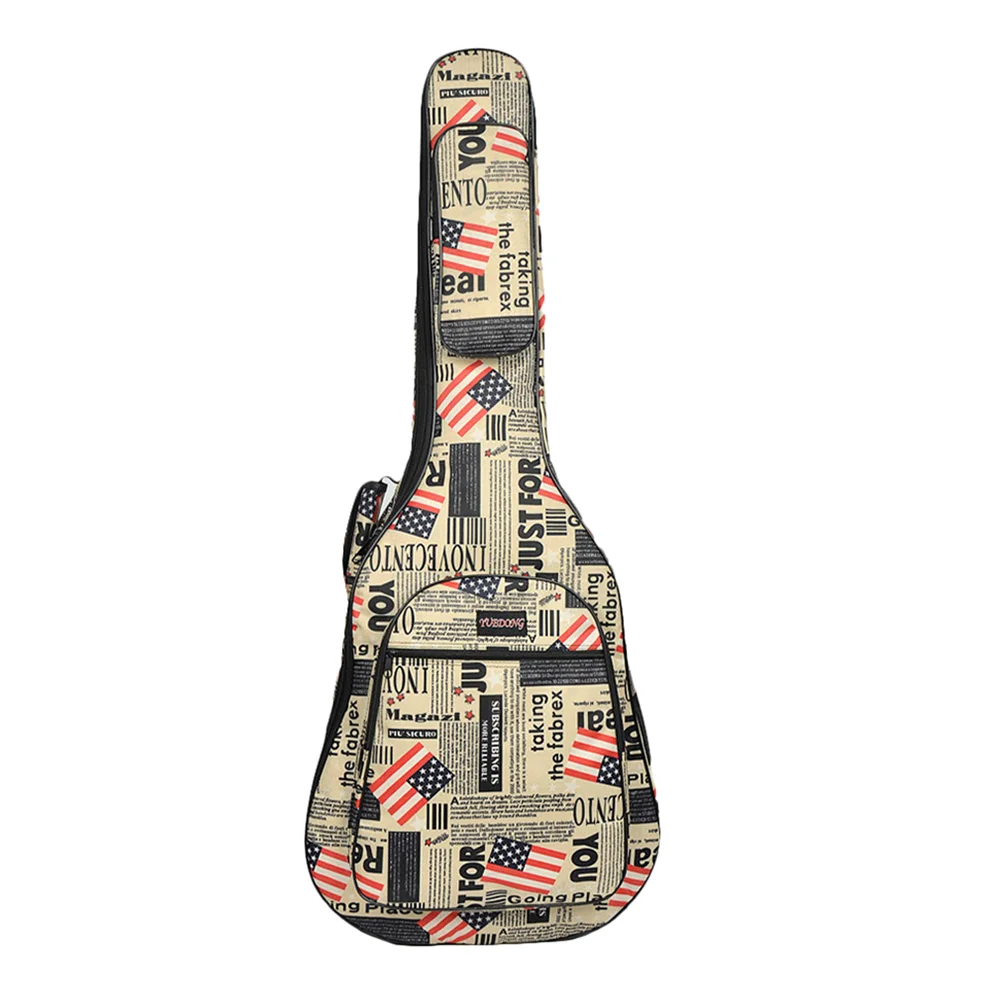 

Guitar Bag Case Backpack Gig Acoustic Electric Storage Vintage Cover Bass Thickened Waterproof Carrying Ukulelefolk Fabric