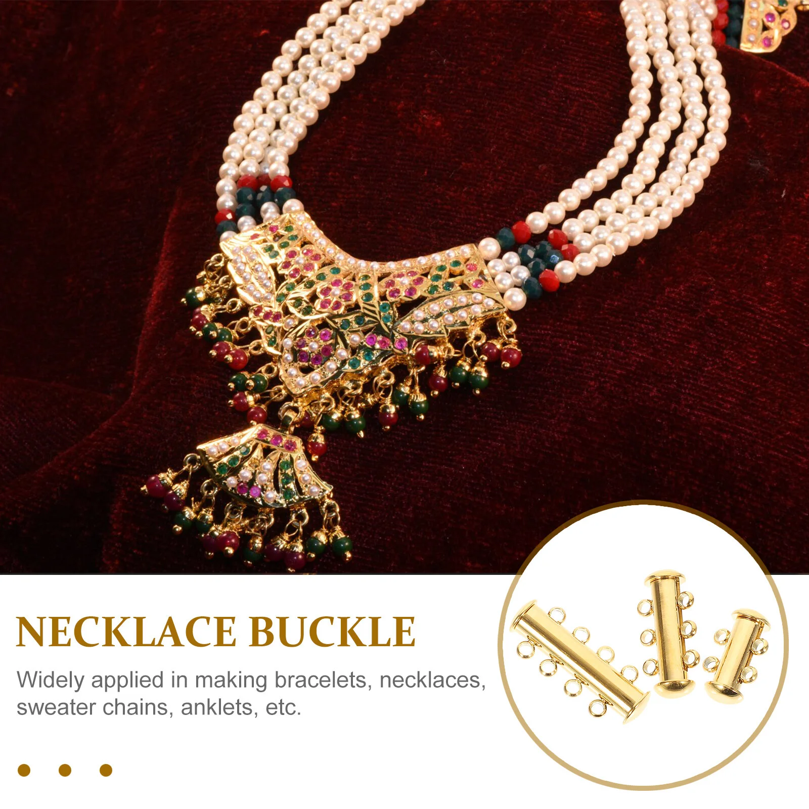 3Pcs Creative Necklace Layering Clasps Necklace Clasps Connecting Buckles