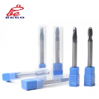 hrc45 ball nose end mill 2 flutes milling cutter alloy coating tungsten steel tool cnc maching endmill fresa