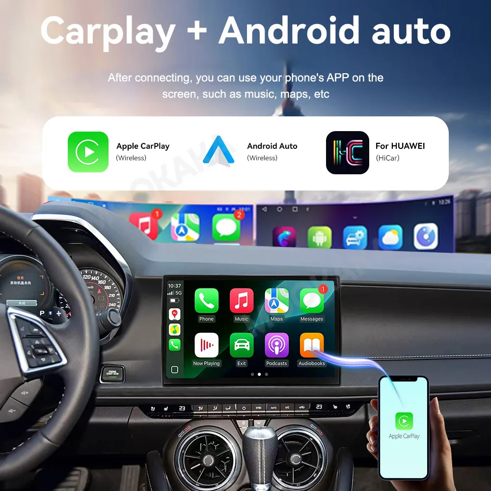 Фото 11,6-дюймовая автомагнитола Android 13 с GPS-навигацией, 8+256 ГБ, для Chevrolet Camaro SS 2016-2022, мультимедиа, 4G, WiFi, RDS №4