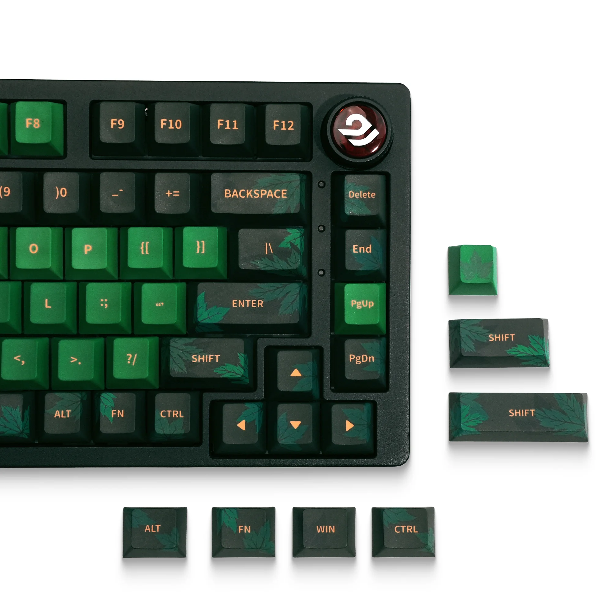 Колпачки для клавиш XVX Cherry тема зеленого кленового листа колпачки из ПБТ с