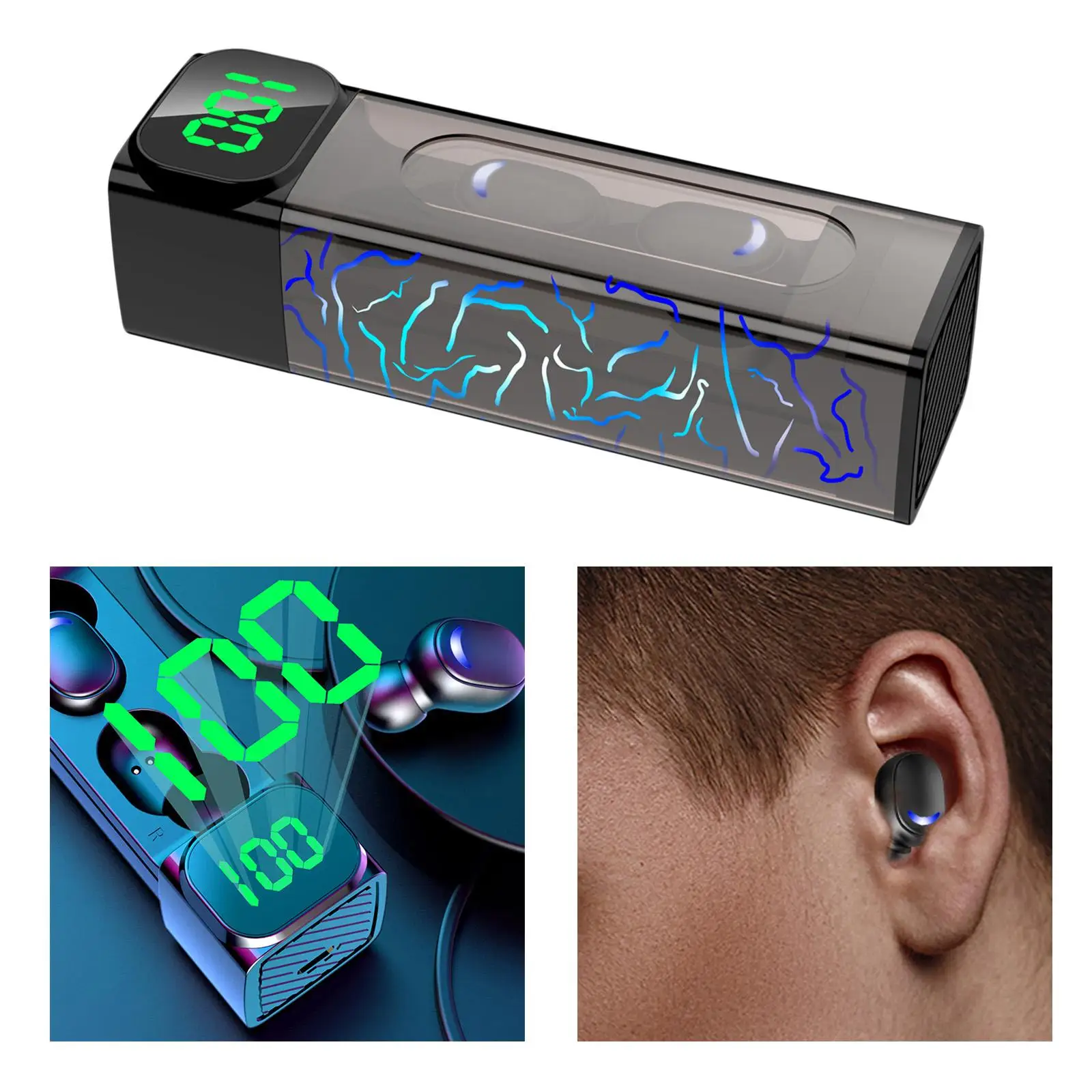 Bluetooth 5 1 наушники интеллектуальный цифровой дисплей Игровые гарнитура телефоны |