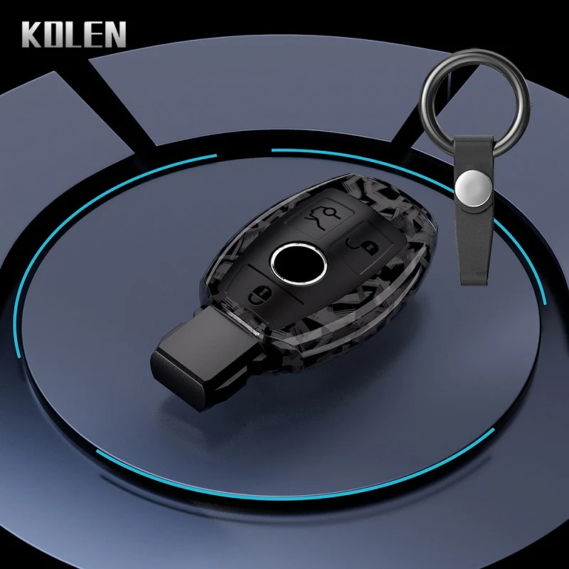 

Чехол для автомобильного ключа из АБС-пластика из углеродного волокна для Mercedes Benz A B C E Class GLS GLA GLK GLC CLS CLA AMG W204 W205 W212 W463 W176