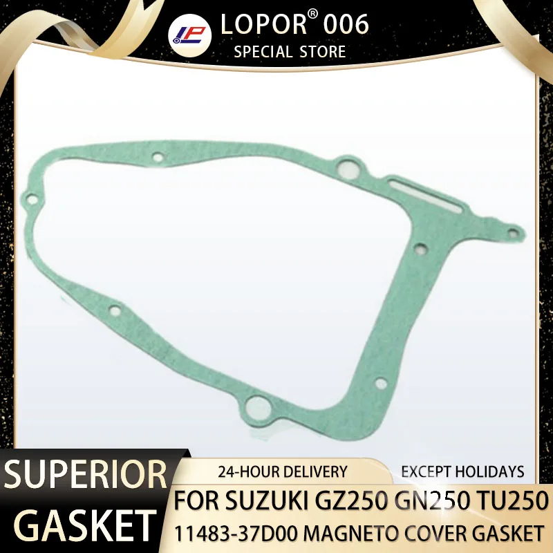 

LOPOR Motorcycle Engine Crankcase MAGNETO Cover Gasket Seal For SUZUKI GZ250 99-10 GN250 82-88 TU250 97-01 GZ GN TU 250