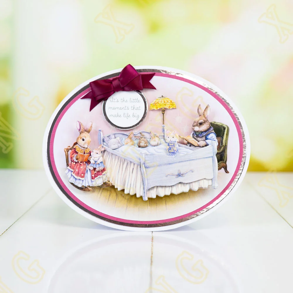 Пасхальный кролик сбор металлических штампов для скрапбукинга тисненая бумага