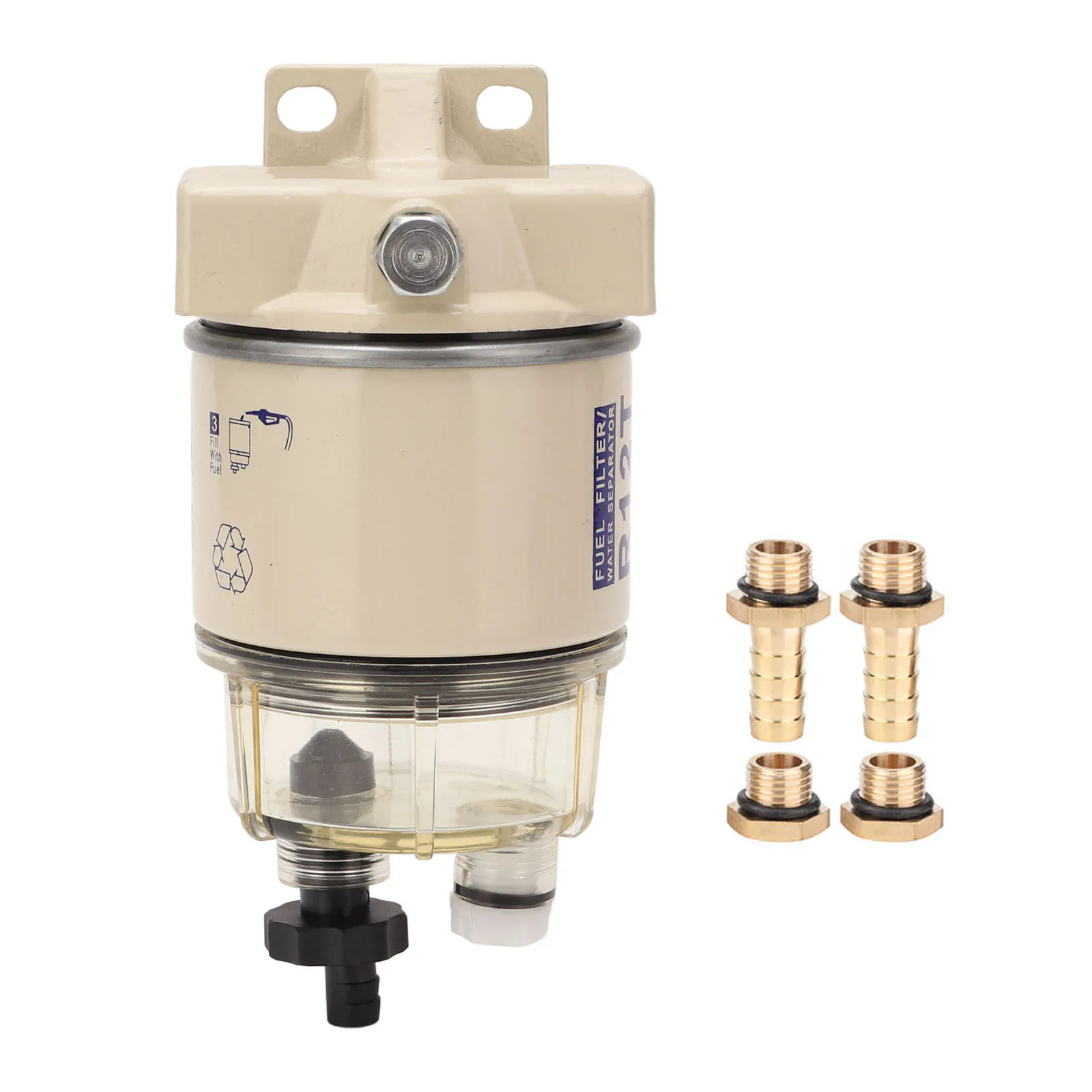 

R12T Boat Marine Rotation Fuel Filter Water Separator Fits For Speedboat