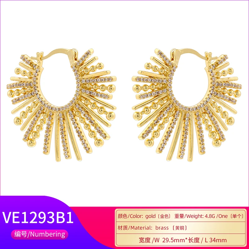 Серьги-кисточки ZHUKOU 2 ручной работы с инкрустированными фианитами подходят для