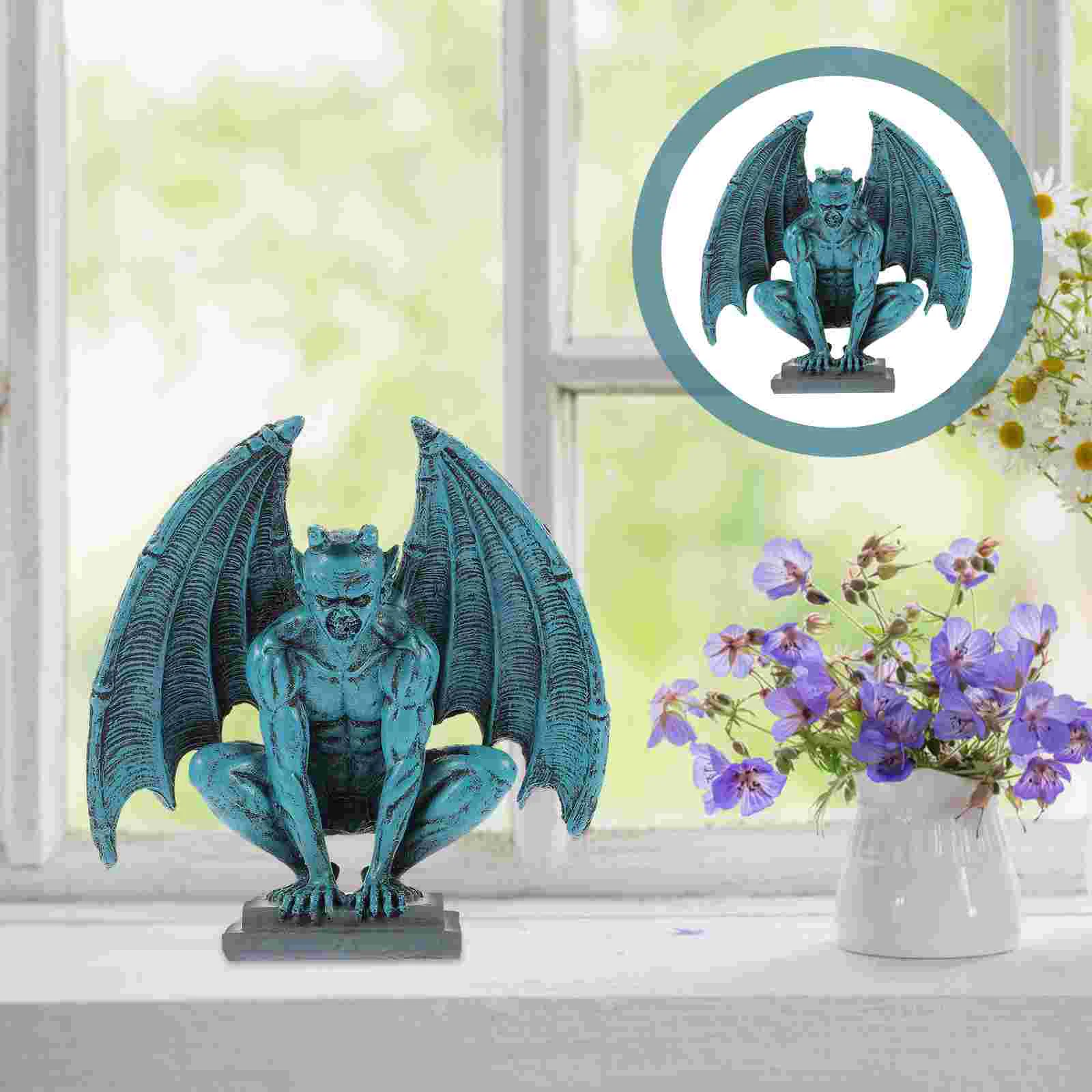 

Gargoyle Statue Resin Monster Sculpture Garden Decor House Decorations Home Crafts Figurine Ornament Gothic