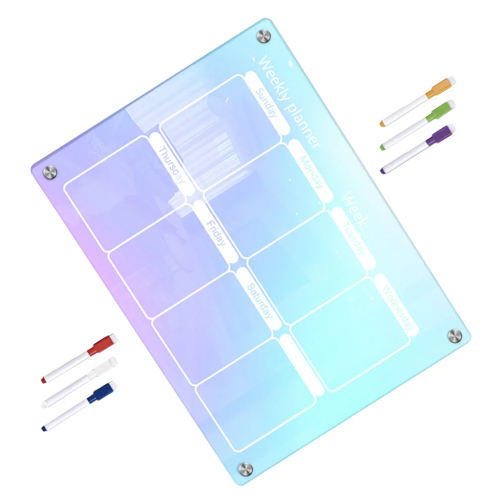 

To-do List Magnetic Fridge Board Rewritable Daily Planner Weekly Dry Erase Acrylic