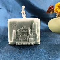 london landscape soap mold building candle mould silicone clay handmade gift moulds